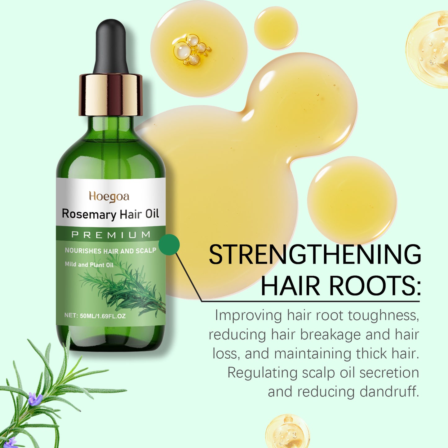 Rosemary Oil Hair Essential Oil Strengthens