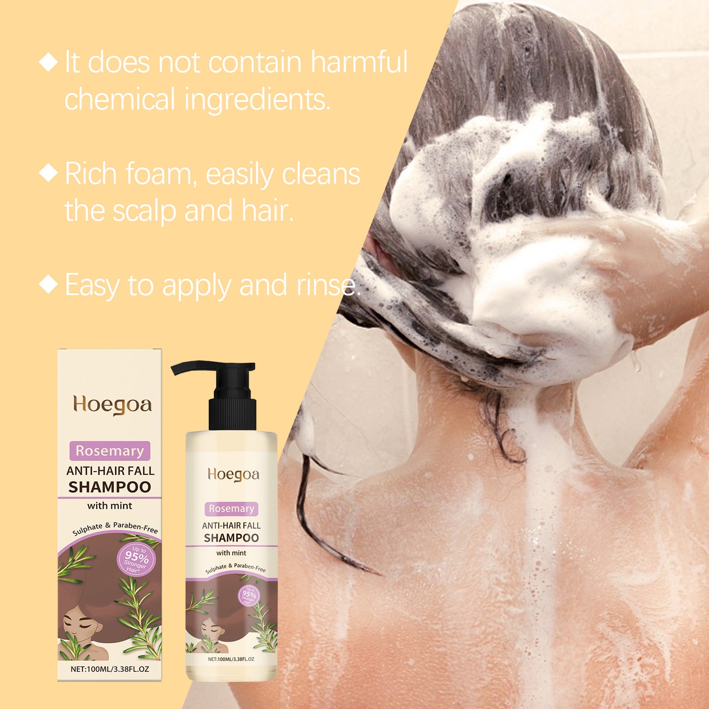 Rosemary Shampoo Cleans And Nourishes Hair Gentle