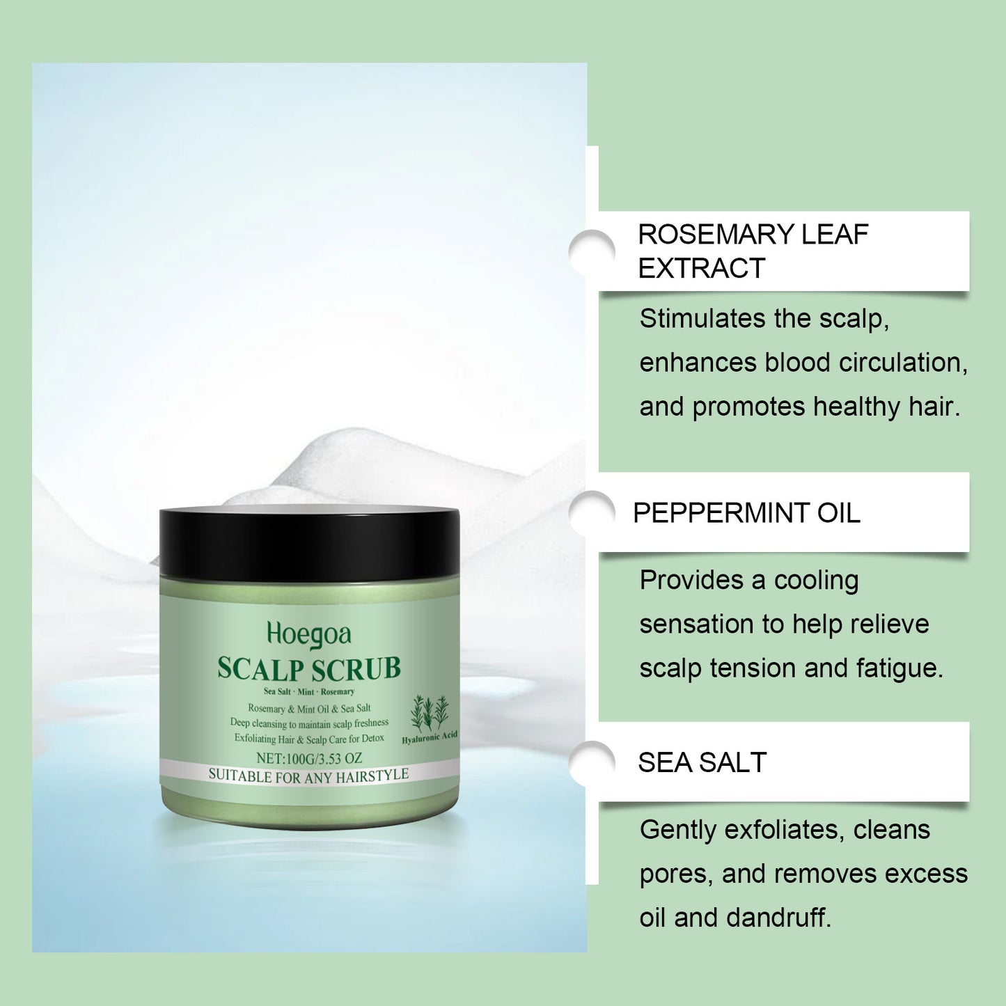 Rosemary Scalp Scrub,  Refreshing And Soothing Scalp Scrub